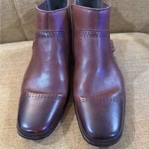 Stacy Adams Men's Brown Leather Ankle Dress Boots